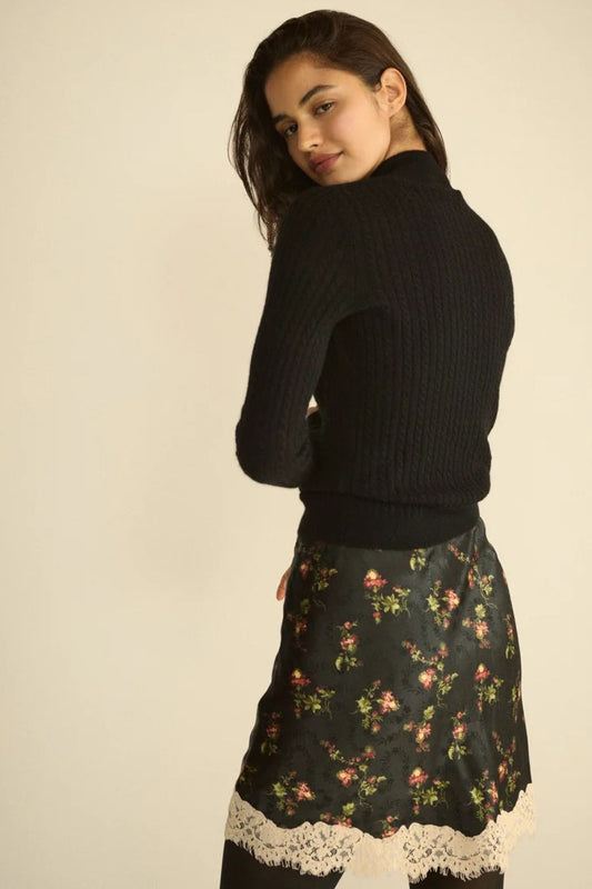 Giulietta Skirt in Noir Hillside Thistles