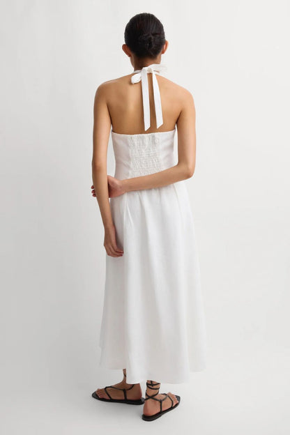 Marais Midi Dress in White by Faithfull the Brand