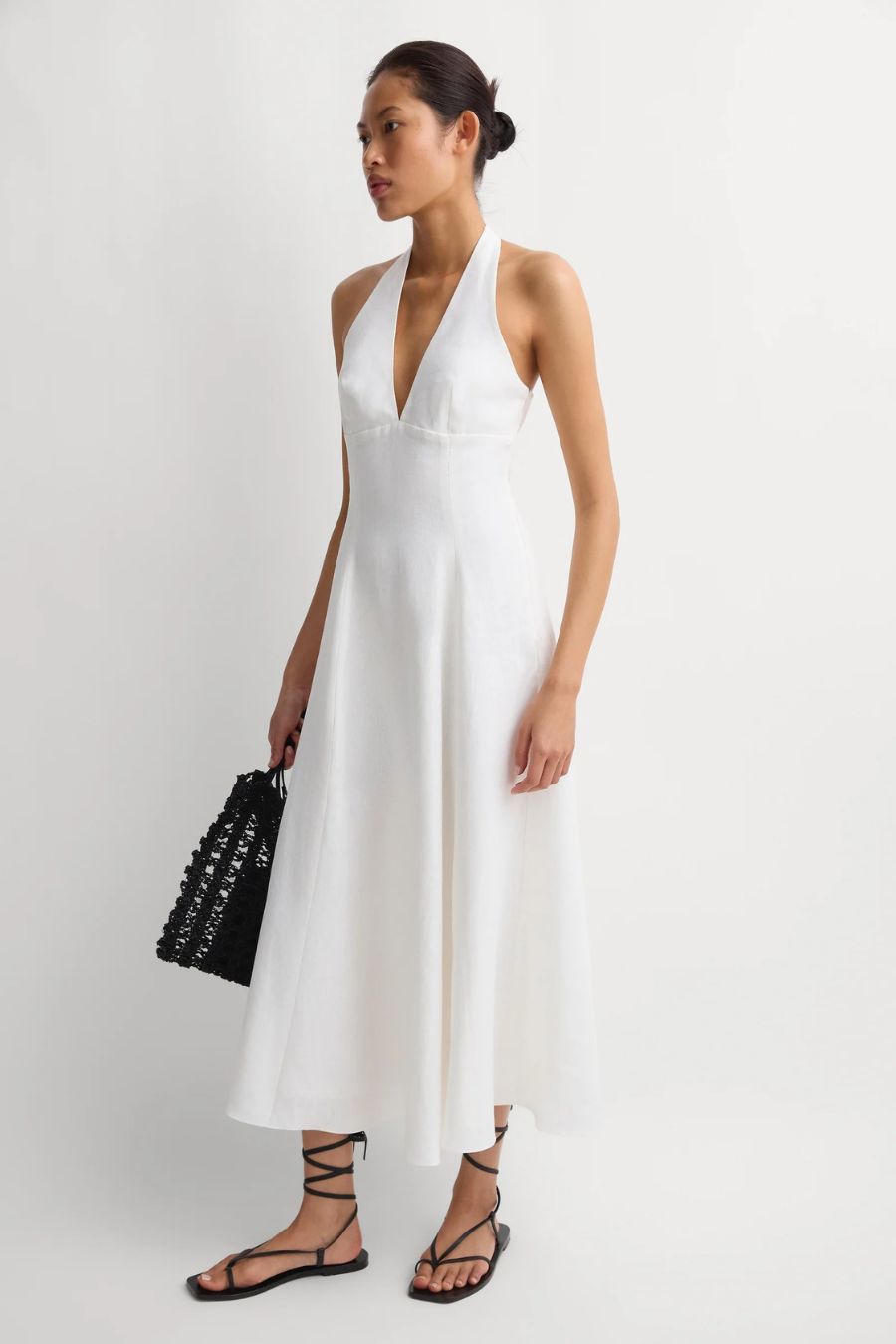Marais Midi Dress in White by Faithfull the Brand