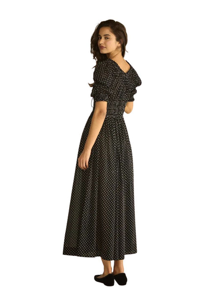 Ischia Dress in Noir Dot