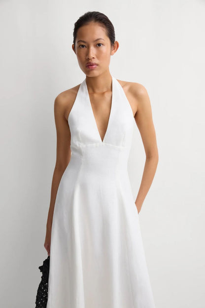 Marais Midi Dress in White by Faithfull the Brand