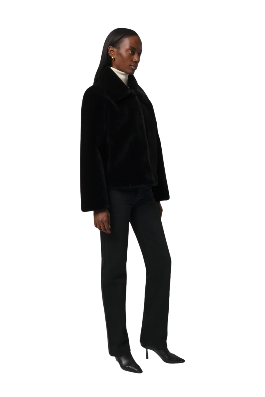 Elis Coat in Noir
