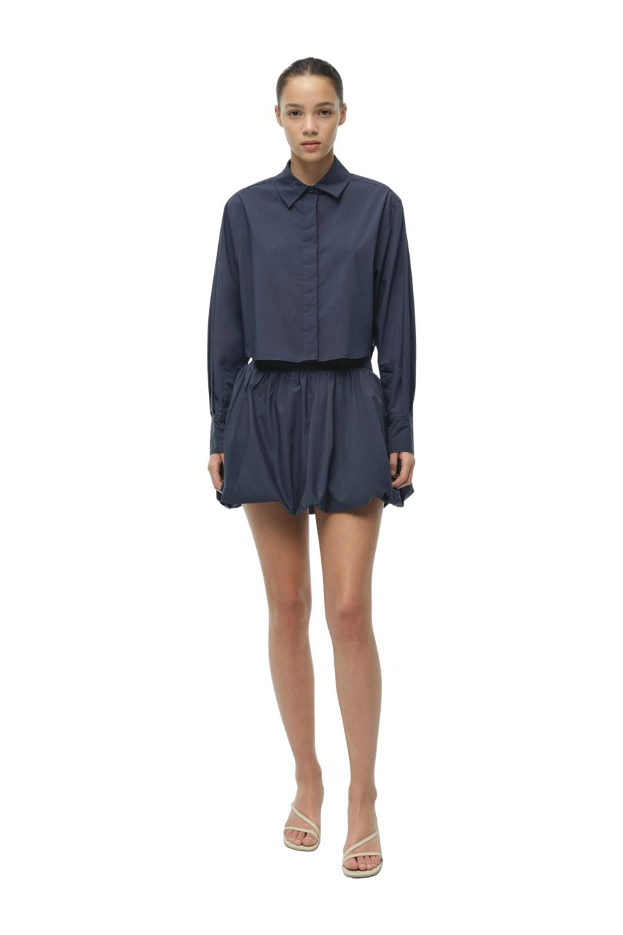 Pippa Bubble Mini Skirt in Midnight