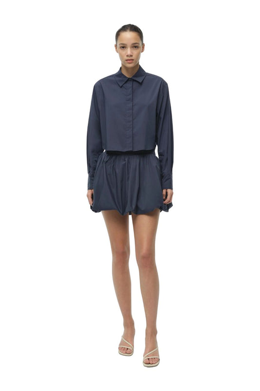 Pippa Bubble Mini Skirt in Midnight