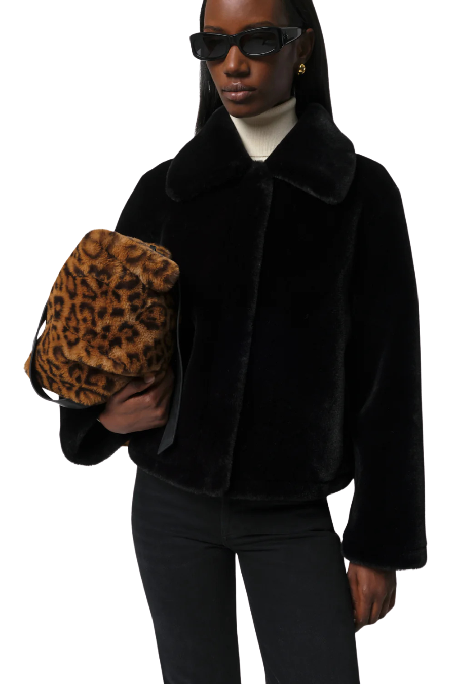 Elis Coat in Noir