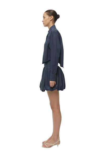 Pippa Bubble Mini Skirt in Midnight