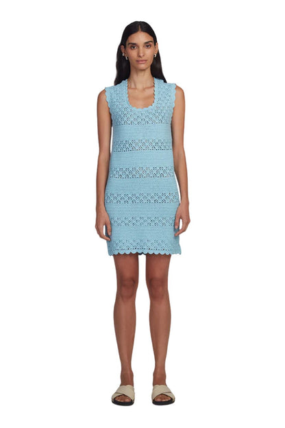 Bella Mini Dress in Skye Blue