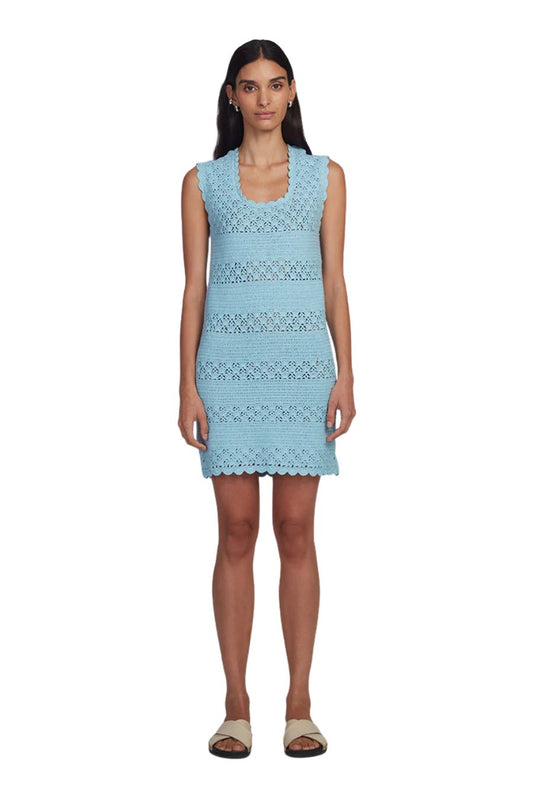 Bella Mini Dress in Skye Blue