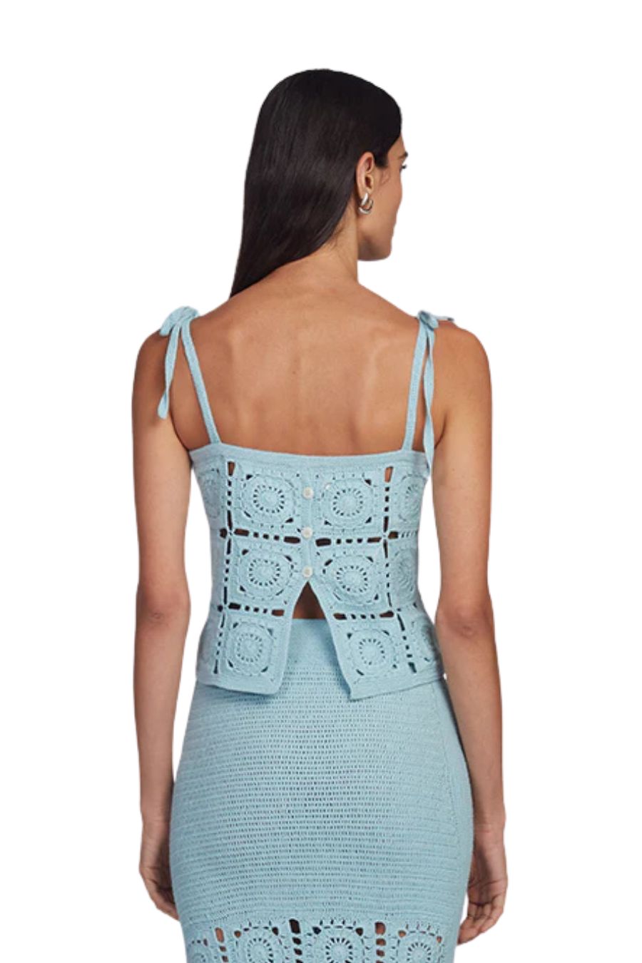 Iola Crochet Top in Skye Blue | Eleven Six | Bunny & Babe – Bunny
