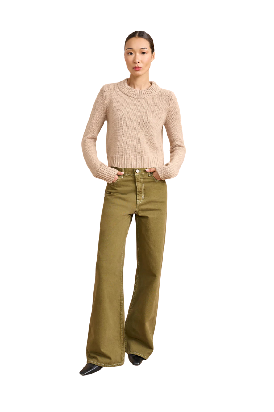 Solid Mini Marin Sweater in Camel