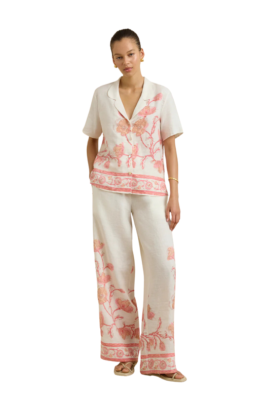 Gabriella Shirt in Hibiscus Bloom Pink
