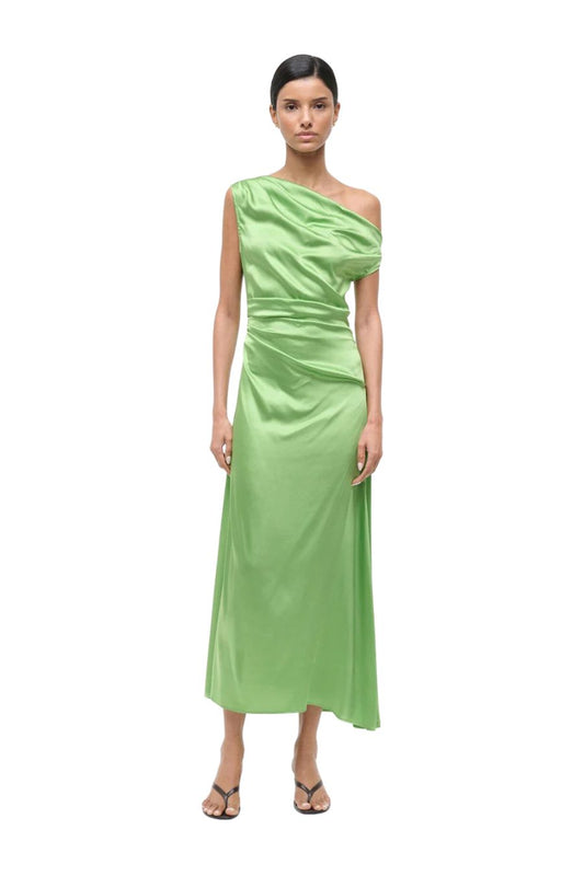 Phare Silk Dress in Sprout