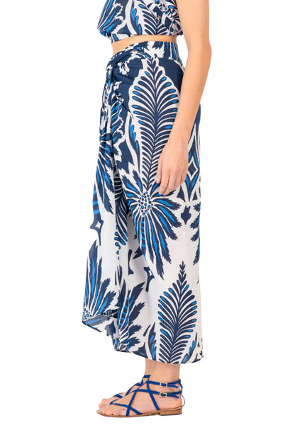 Long Skirt Uma in Navy Carragena