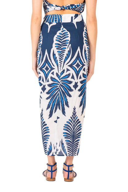 Long Skirt Uma in Navy Carragena