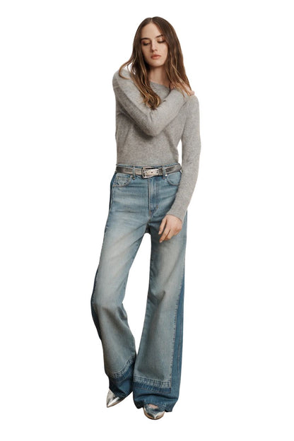Taylor Wide-Leg Jean in Cloudy Colorblock