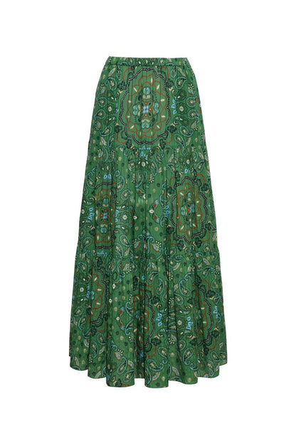 Melanie Skirt in Bandana Green
