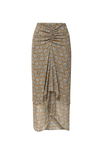 Limani Floral Midi Skirt in Acorn Multi