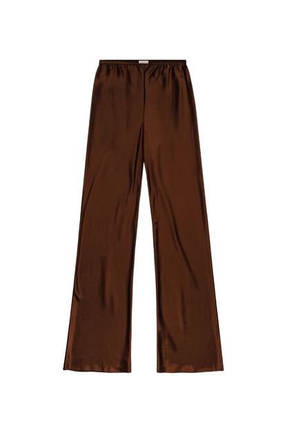 The Silk Bias Pant in Espresso
