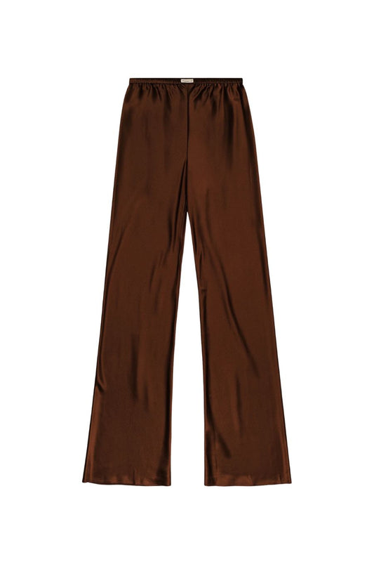 The Silk Bias Pant in Espresso