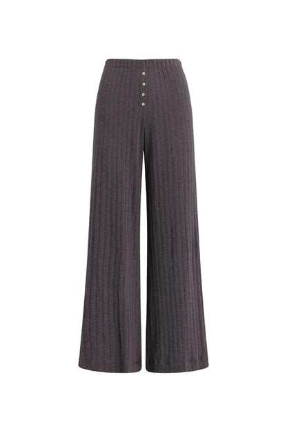 Pointelle Boxer Pant in Hickory Melange