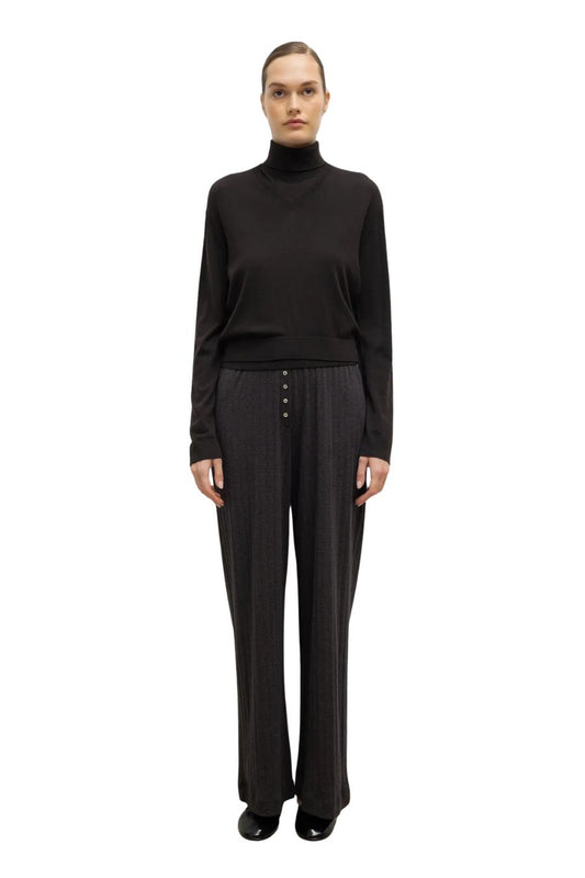 Pointelle Boxer Pant in Hickory Melange