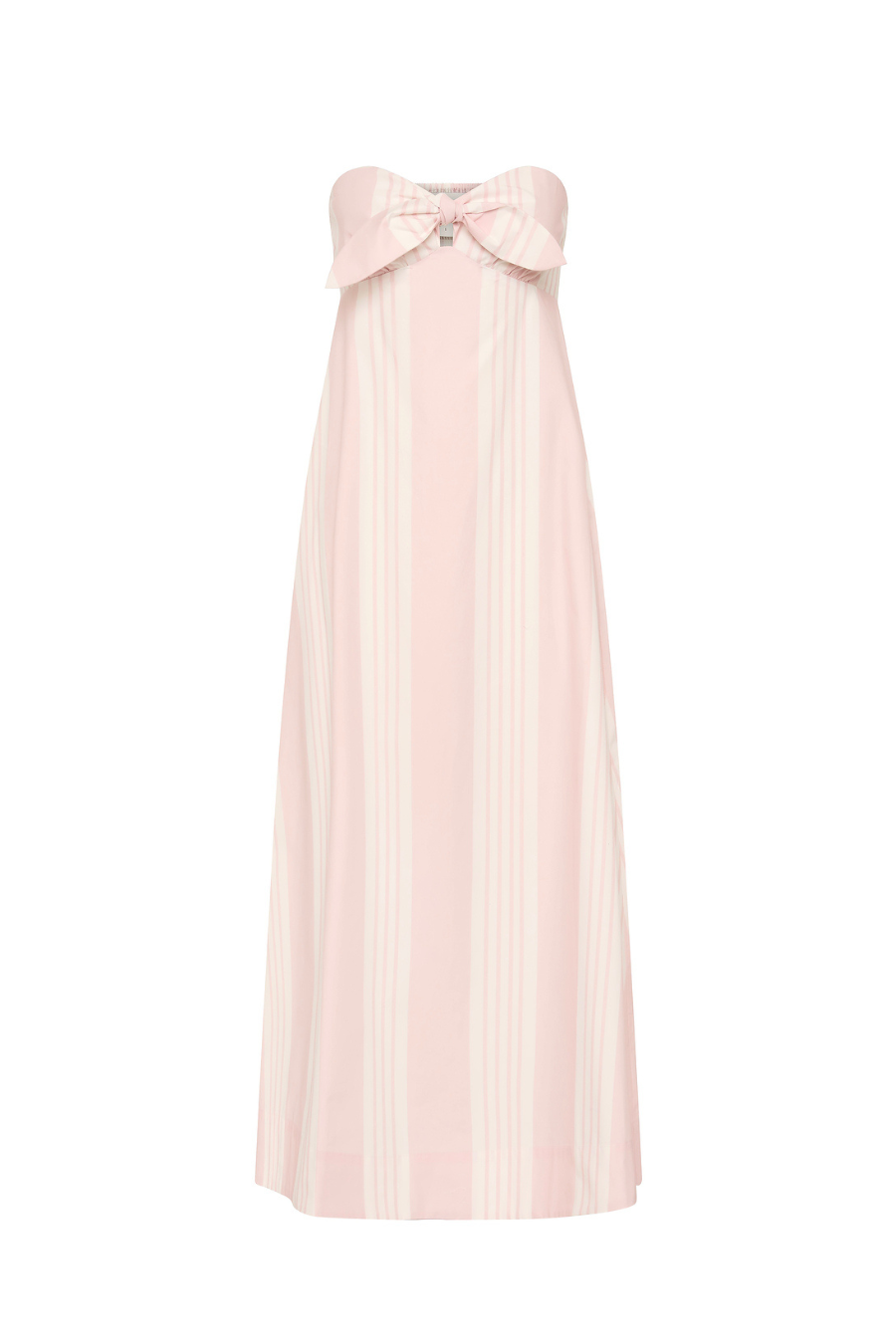 Rosie Strapless Dress in Pink Stripe
