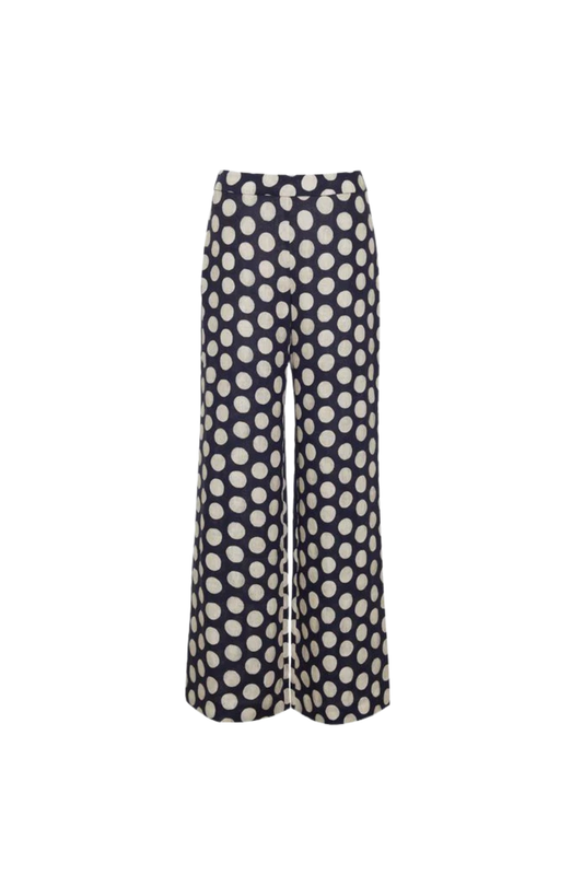 Sunflower Pant in Celeste Navy Dot