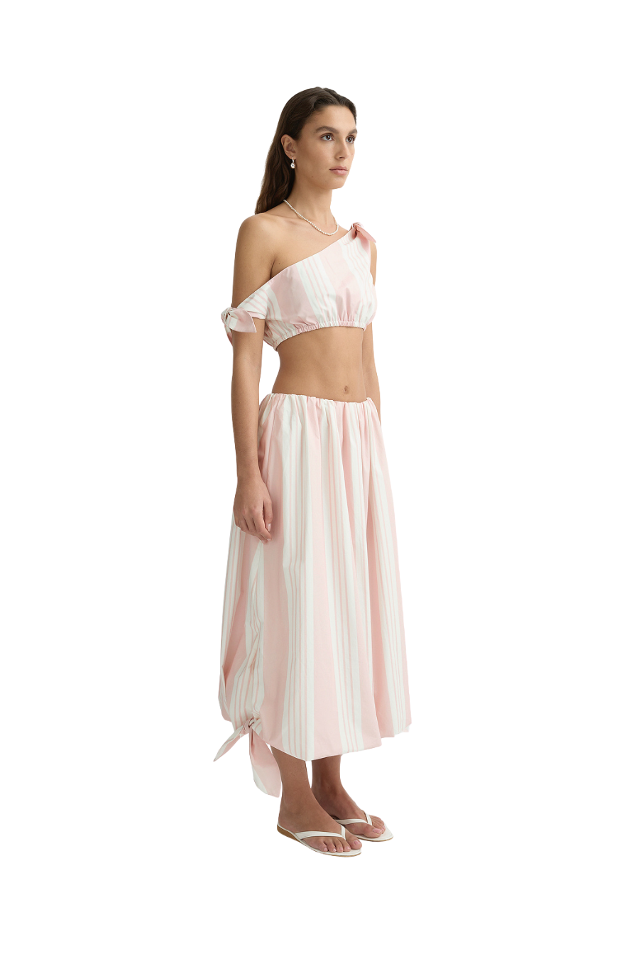Rosie Skirt in Pink Stripe