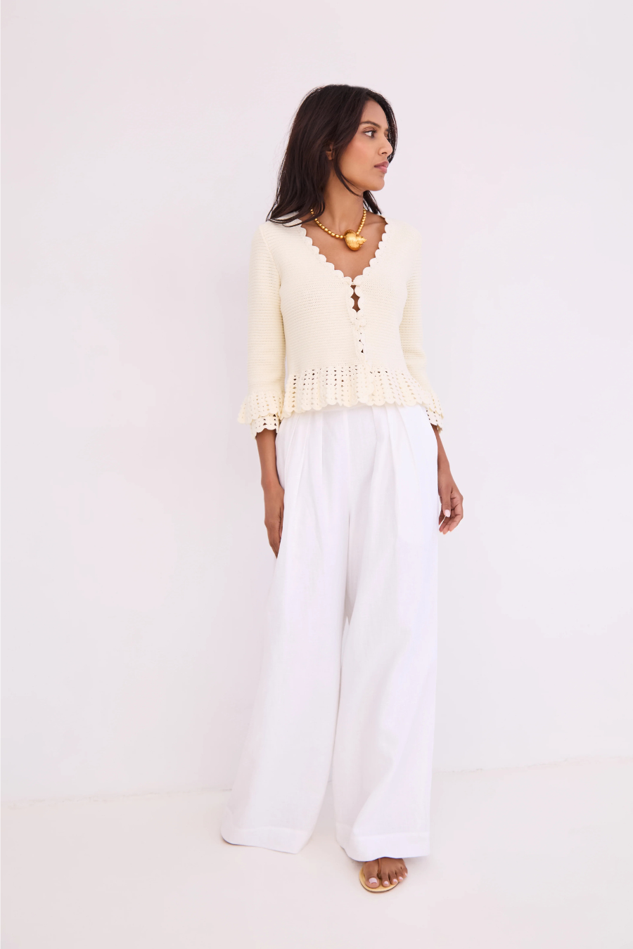 Palazzo Pant in White