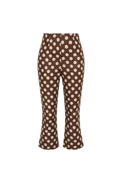 Valeria Capri Pant in Cioccolato Dot