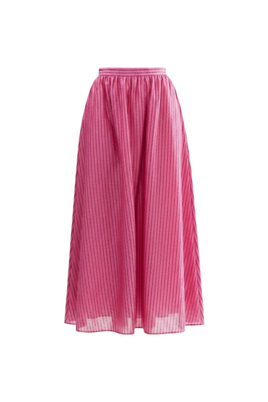 Calla Skirt in Poppy Bark Stripe