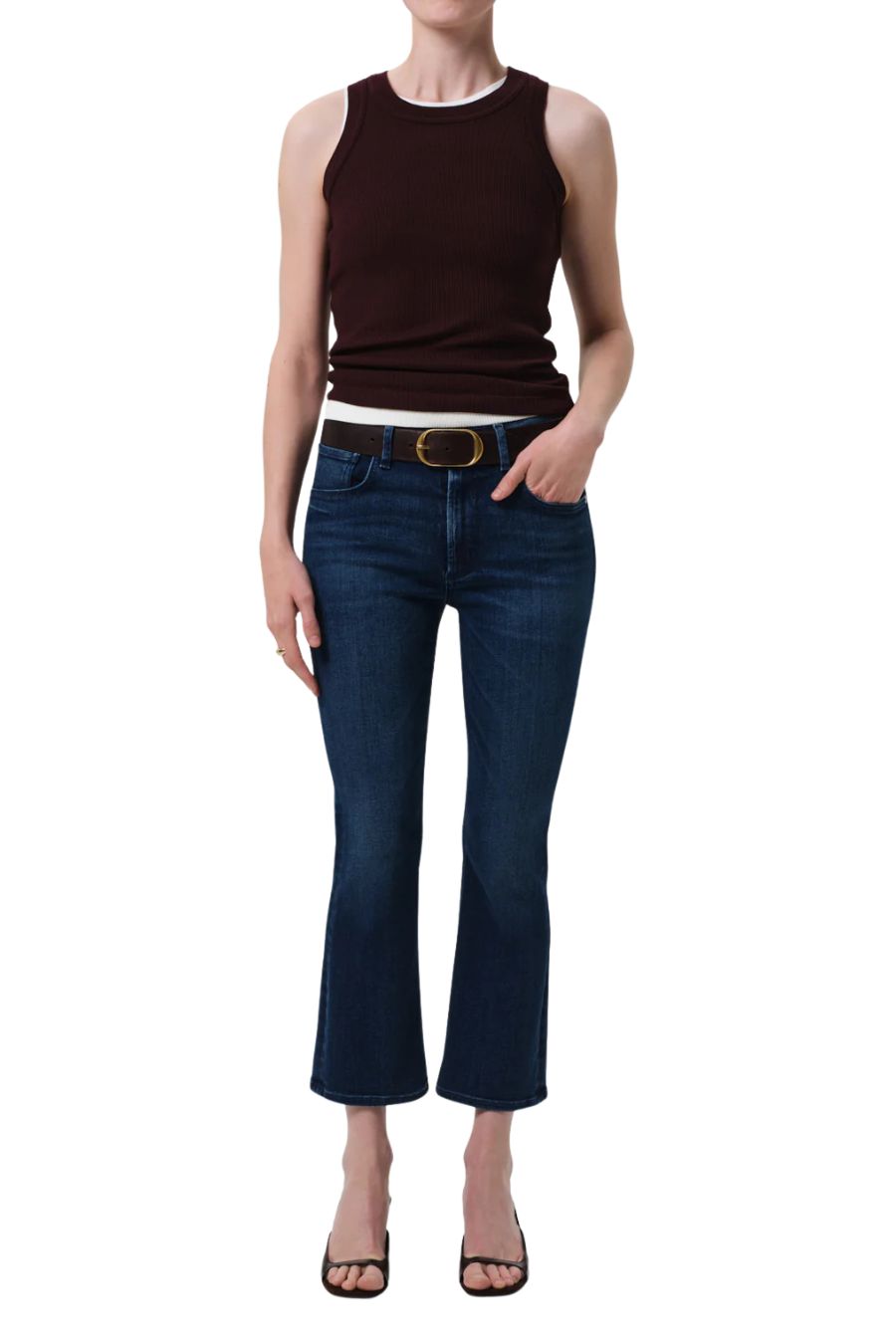 Isola Mid Rise Cropped Boot in Regency