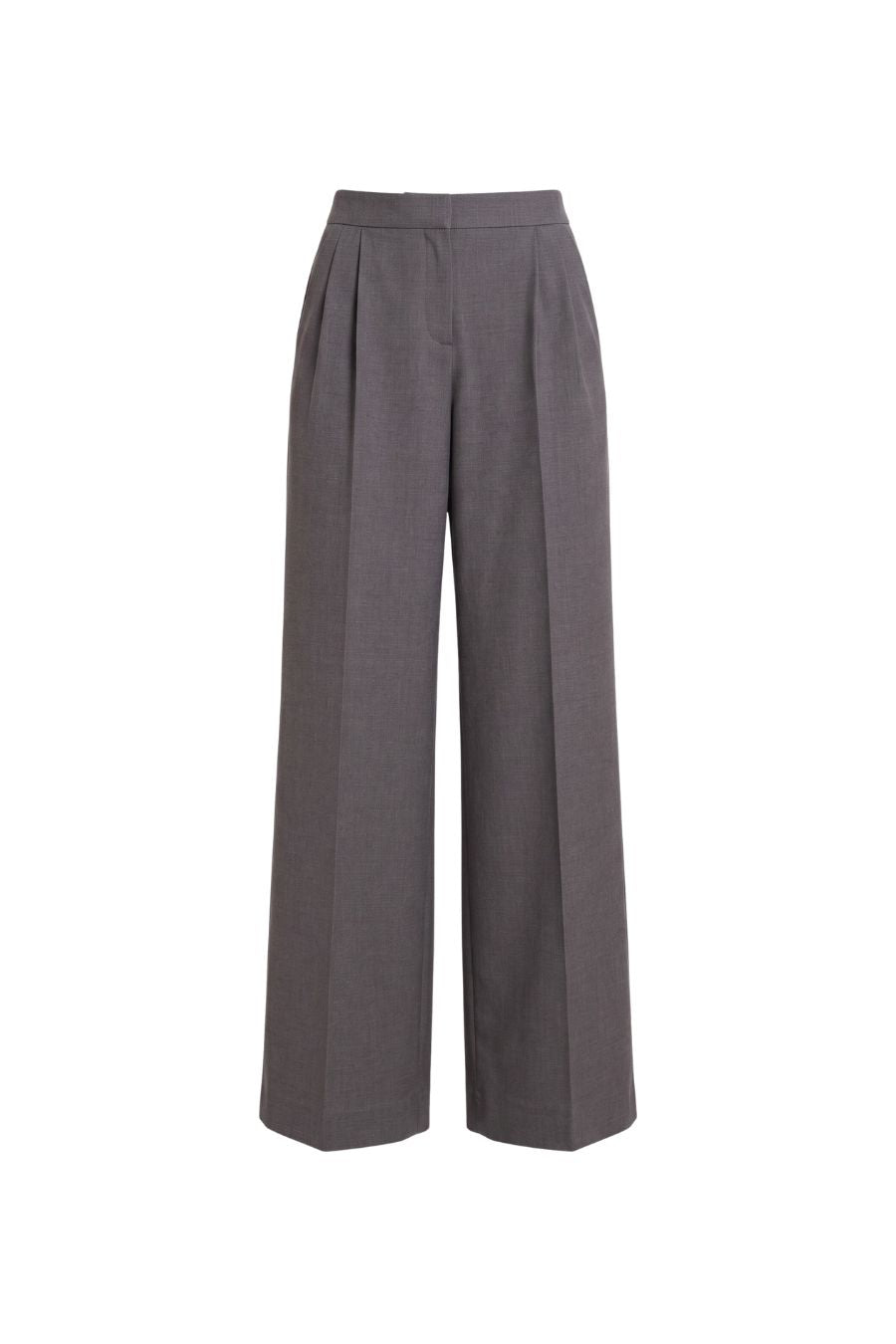 Saloni Wide Tailored Trouser in Slate Grey