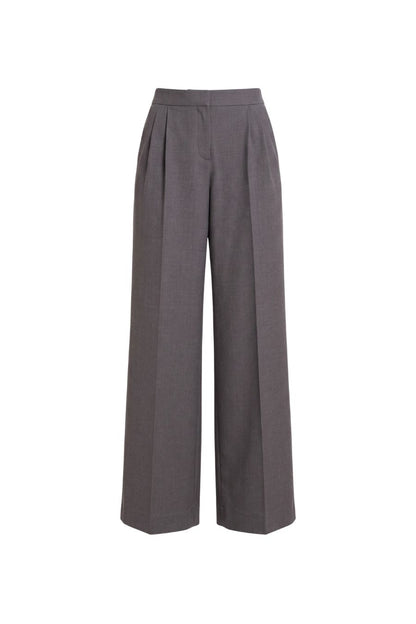 Saloni Wide Tailored Trouser in Slate Grey