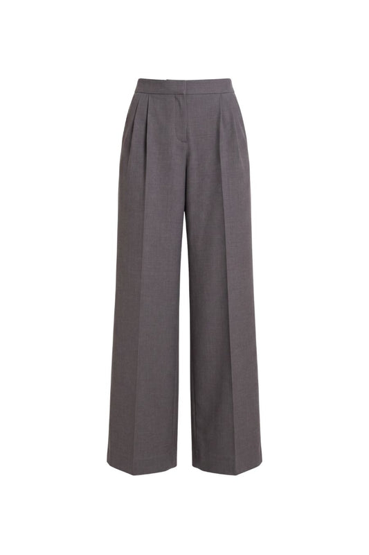 Wide Tailored Trouser in Slate Grey