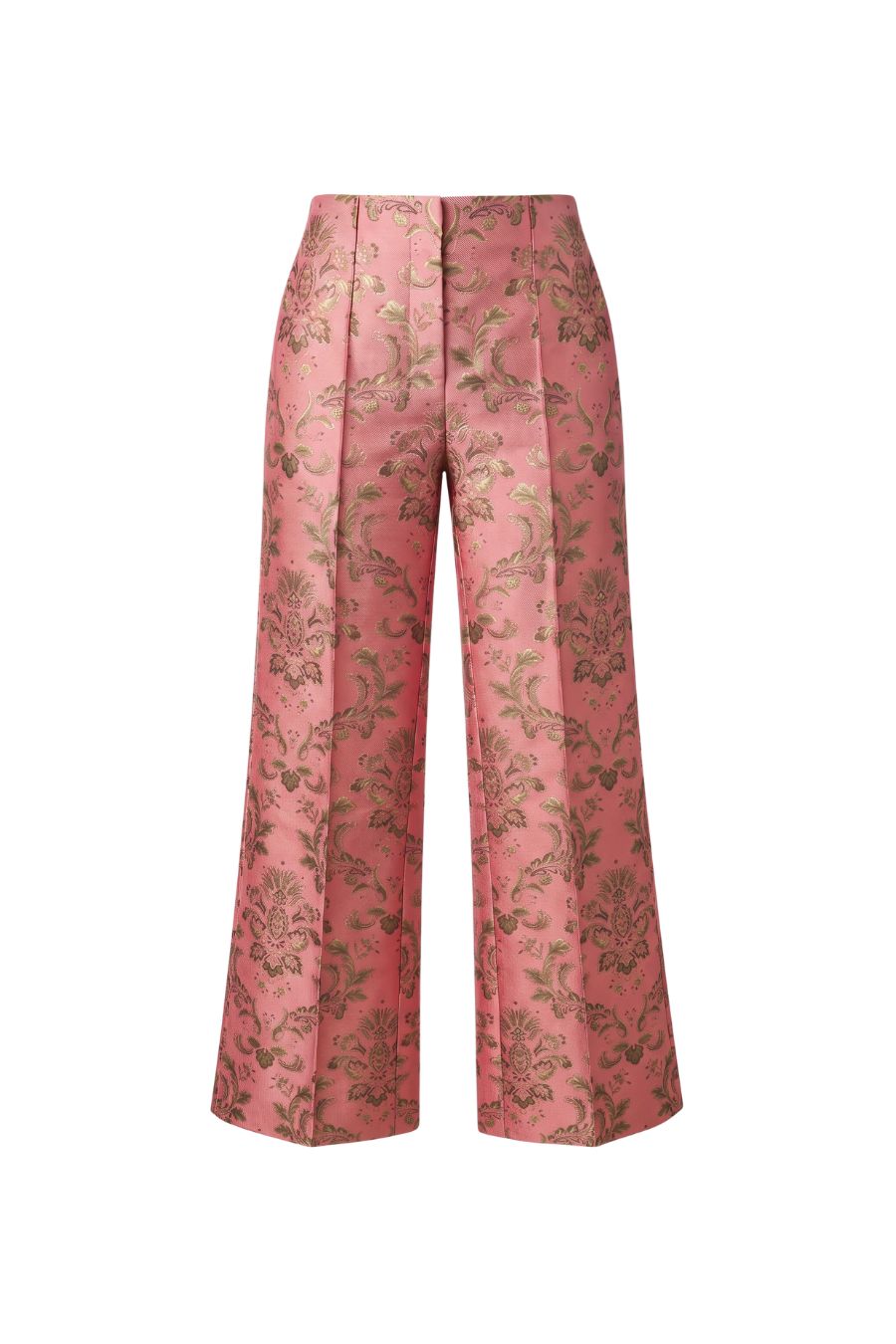 Morgan Jacquard Trouser in Pink/Gold