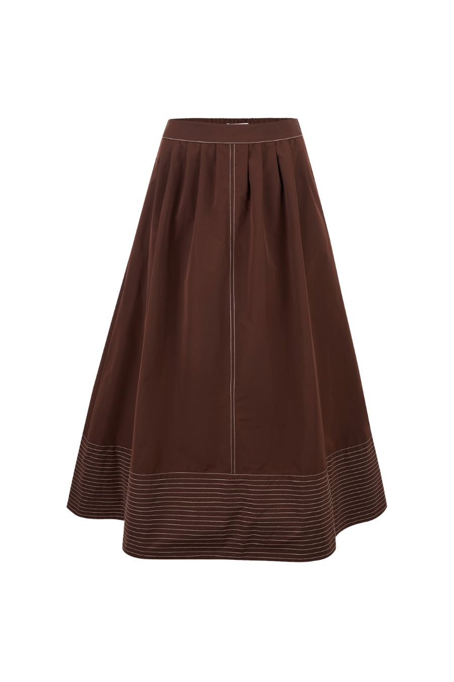 Paneled Hem Skirt in Chocolate