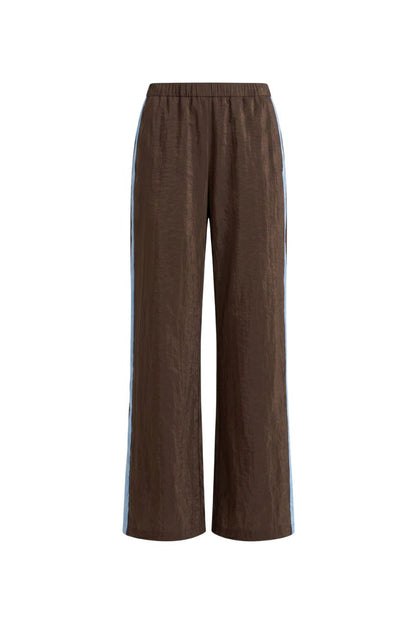 Side Stripe Colby Pant in Chocolate/Cerulean