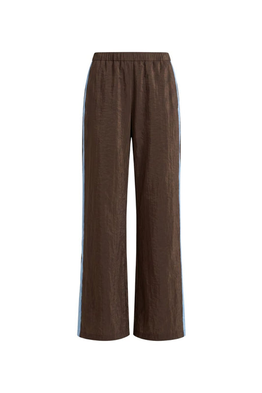 Side Stripe Colby Pant in Chocolate/Cerulean