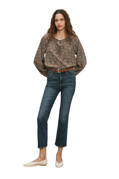Milla Straight-Leg Jean in Roadside Blue