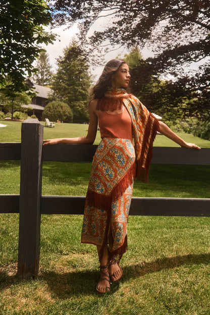 Allyne Skirt in Amber Glen Brown