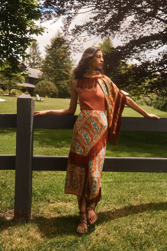 Allyne Skirt in Amber Glen Brown