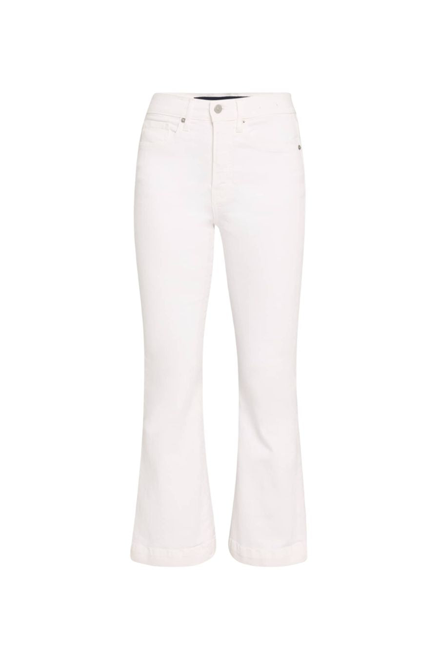 Carson High Rise Ankle Flare in White