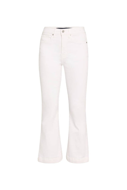 Carson High Rise Ankle Flare in White