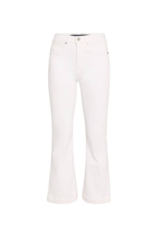 Carson High Rise Ankle Flare in White