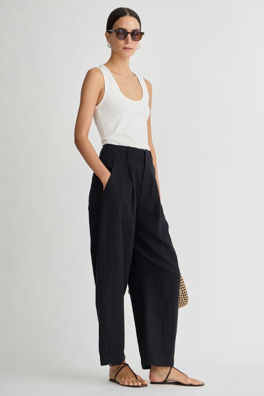 Bari Crop Trouser in Black