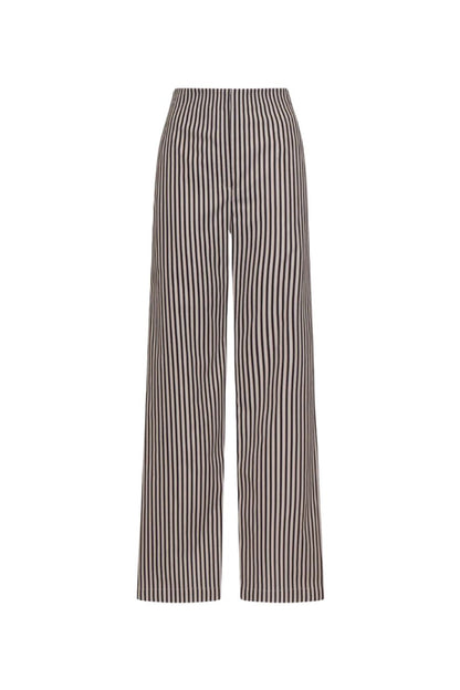 Zuri Striped Stretch-Cotton Wide-Leg Pants