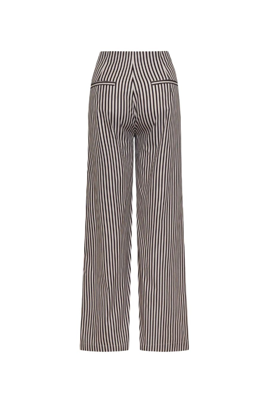Zuri Striped Stretch-Cotton Wide-Leg Pants