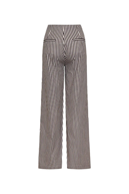 Zuri Striped Stretch-Cotton Wide-Leg Pants