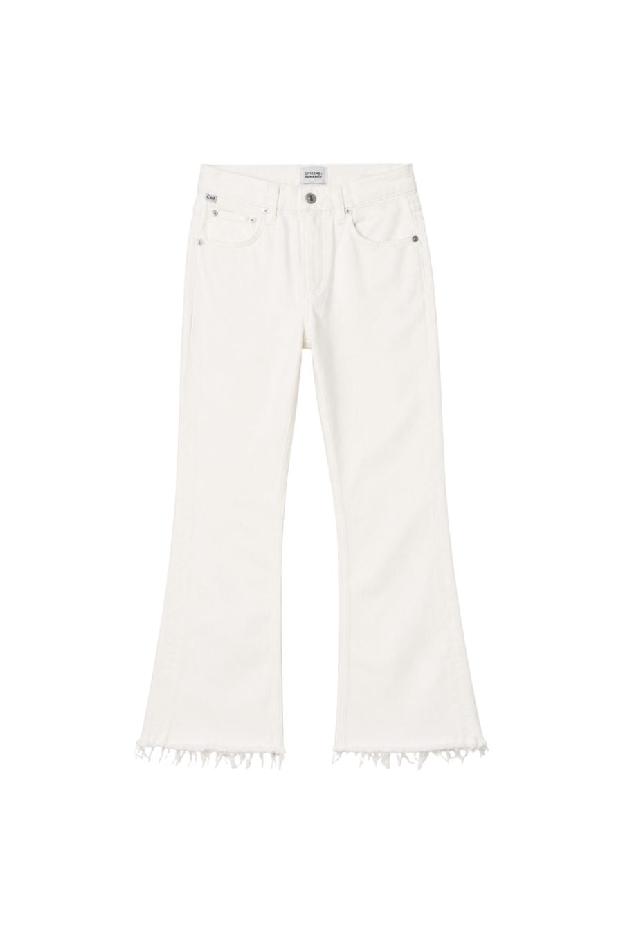 Goldie Ankle Kick Flare in Soft White